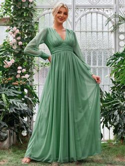 Style FSWD1721 Faeriesty Green Size 4 Fswd1721 Spandex Straight Dress on Queenly