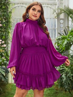 Style FSWD0979P Faeriesty Purple Size 24 Jersey Plus Size Cocktail Dress on Queenly