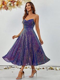Style FSWD1311 Faeriesty Blue Size 0 Sequined Cocktail Dress on Queenly