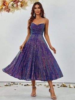 Style FSWD1311 Faeriesty Blue Size 0 Sequined Cocktail Dress on Queenly