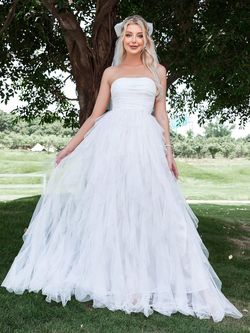 Style FSWD1612 Faeriesty White Size 4 Sheer Fswd1612 Engagement Straight Dress on Queenly