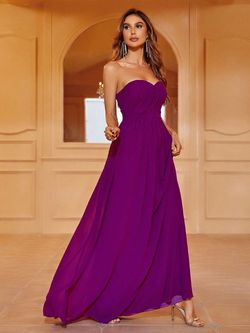 Style FSWD1165 Faeriesty Purple Size 8 Fswd1165 Tulle Floor Length Polyester A-line Dress on Queenly