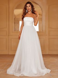 Style LAWD8029 Faeriesty White Size 0 Floor Length Sequined Lawd8029 A-line Dress on Queenly