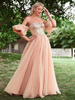 Style LAWD8055 Faeriesty Gold Size 0 Jersey Sequined Military Floor Length Straight Dress on Queenly