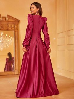 Style FSWD1339 Faeriesty Red Size 8 Fswd1339 Satin Jersey A-line Dress on Queenly