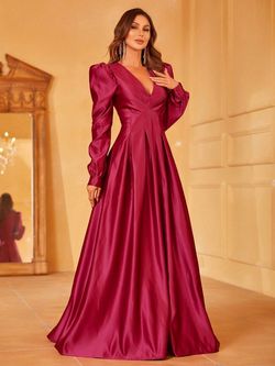 Style FSWD1339 Faeriesty Red Size 8 Fswd1339 Satin Jersey A-line Dress on Queenly