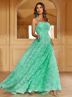 Style FSWD1662 Faeriesty Green Size 0 Backless Floral Straight Dress on Queenly