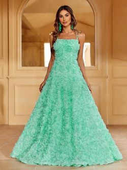 Style FSWD1662 Faeriesty Green Size 4 Black Tie Floral Straight Dress on Queenly