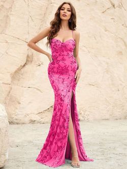 Style FSWD1208 Faeriesty Pink Size 4 Barbiecore Polyester Tall Height Side slit Dress on Queenly