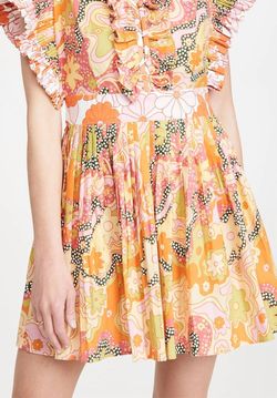 Style 1-1230176173-3236 CELiA B Orange Size 4 Plunge Sleeves Floral Cocktail Dress on Queenly