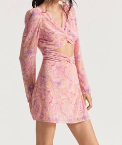 Style 1-2367793588-1901 LoveShackFancy Pink Size 6 Print Free Shipping Polyester Tall Height Cocktail Dress on Queenly
