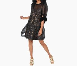 Style 1-34404358-2793 Emily McCarthy Black Size 12 Sleeves Sorority Rush Cocktail Dress on Queenly