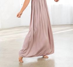 Style 1-3718389958-3236 LOVESTITCH Pink Size 4 Floor Length Military Straight Dress on Queenly