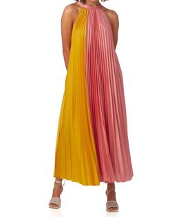 Style 1-715581495-2901 Crosby by Mollie Burch Pink Size 8 Silk Keyhole Jersey Belt High Neck A-line Dress on Queenly