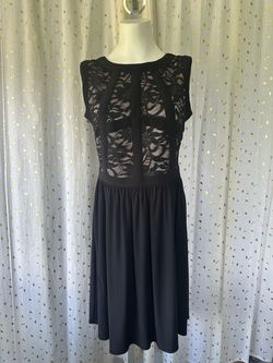 R&M Richards Black Size 6 Jersey Graduation Prom Cocktail Dress on Queenly