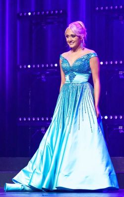 Sherri Hill Blue Size 6 70 Off Custom 50 Off Short Height Ball gown on Queenly