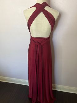 Lulus Red Size 4 Military Jersey Halter Straight Dress on Queenly