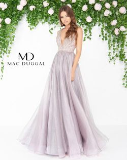 Style 62932D Mac Duggal Purple Size 6 50 Off Military Floor Length A-line Dress on Queenly