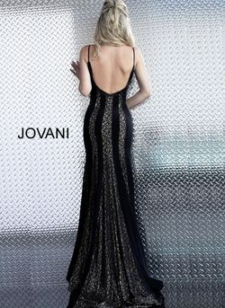 Style 60958 Jovani Black Size 0 Sheer Military Floor Length Straight Dress on Queenly