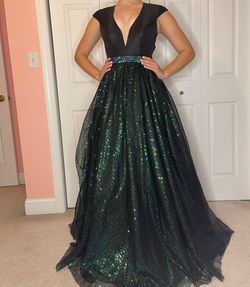Style 46188 Tiffany Designs Black Size 6 50 Off Cap Sleeve Ball gown on Queenly