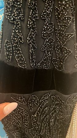 Mac Duggal Black Size 6 Glitter Sheer Jumpsuit Dress on Queenly