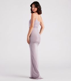 Style 05002-7214 Windsor Red Size 12 Prom One Shoulder Side slit Dress on Queenly