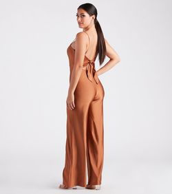 Style 06502-2360 Windsor Brown Size 0 Wedding Guest Cut Out Jumpsuit Dress on Queenly