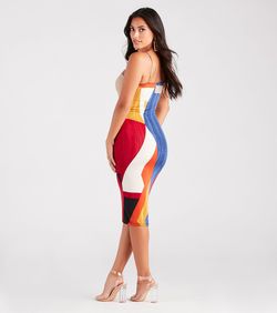 Style 05102-5260 Windsor Multicolor Size 4 Print Cocktail Dress on Queenly