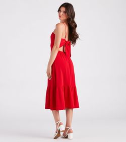 Style 05102-5012 Windsor Red Size 0 Sorority Ruffles Cocktail Dress on Queenly
