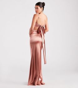 Style 05002-7026 Windsor Blue Size 0 Prom Side slit Dress on Queenly