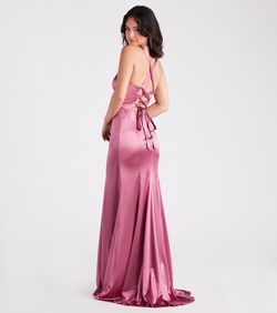 Style 05002-6956 Windsor Pink Size 16 Train Tall Height Mermaid Dress on Queenly