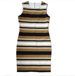 Calvin Klein Multicolor Size 6 Pattern Midi Casual Cocktail Dress on Queenly