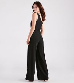 Style 06502-2303 Windsor Black Size 12 Cocktail Sorority Jumpsuit Dress on Queenly