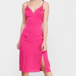 Express Pink Size 4 Appearance Side slit Dress on Queenly
