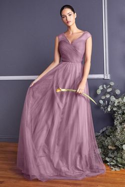 Style CDET320 Cinderella Divine Purple Size 12 Tulle A-line Dress on Queenly