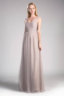 Style CDET320 Cinderella Divine Nude Size 14 Sheer A-line Dress on Queenly