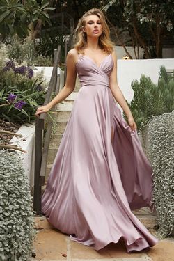 Style CD7485 Cinderella Divine Pink Size 8 Bridesmaid Military Floor Length A-line Dress on Queenly