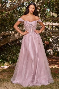 Style CD0198 Cinderella Divine Pink Size 20 Sweetheart Tall Height Sequined Lace A-line Dress on Queenly