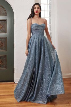 Style CD252 Cinderella Divine Blue Size 16 Floor Length Tall Height Prom A-line Dress on Queenly