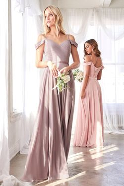 Style CD0156 Cinderella Divine Pink Size 20 Tulle Spaghetti Strap Tall Height A-line Dress on Queenly