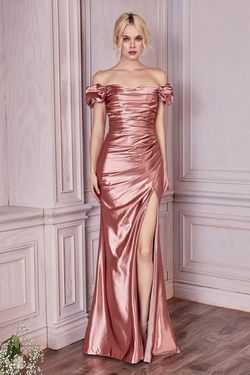 Style CDKV1056 Cinderella Divine Pink Size 12 Floor Length Side slit Dress on Queenly