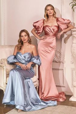 Style CD983 Cinderella Divine Pink Size 14 Strapless Satin Mermaid Dress on Queenly