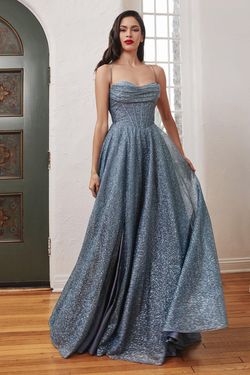 Style CD252C Cinderella Divine Blue Size 18 Plus Size Prom Floor Length A-line Dress on Queenly