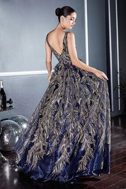 Style CDJ812 Cinderella Divine Blue Size 10 Cdj812 A-line Dress on Queenly