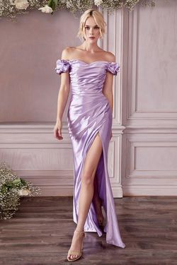 Style CDKV1056 Cinderella Divine Purple Size 18 Plus Size Sweetheart Side slit Dress on Queenly