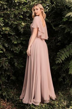 Style CDHT101 Cinderella Divine Nude Size 10 Bridgerton Prom Cape Tall Height A-line Dress on Queenly