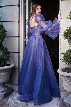 Style CDB709 Cinderella Divine Blue Size 10 Lace Cdb709 A-line Dress on Queenly