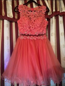 Style 9080 Dancing Queen Pink Size 8 Free Shipping Coral Homecoming 50 Off Ball gown on Queenly