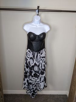 Guess Black Size 6 Jersey Floor Length A-line Dress on Queenly
