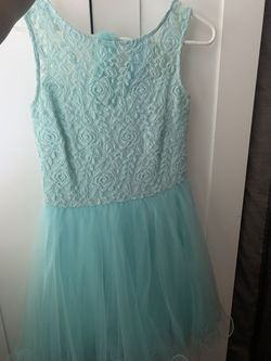 Dancing Queen Green Size 8 Lace Sunday Pageant Jersey Cocktail Dress on Queenly